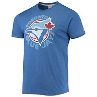 T-shirt à trois mélanges avec logo dessiné la main Homage Royal Toronto Blue Jays pour homme