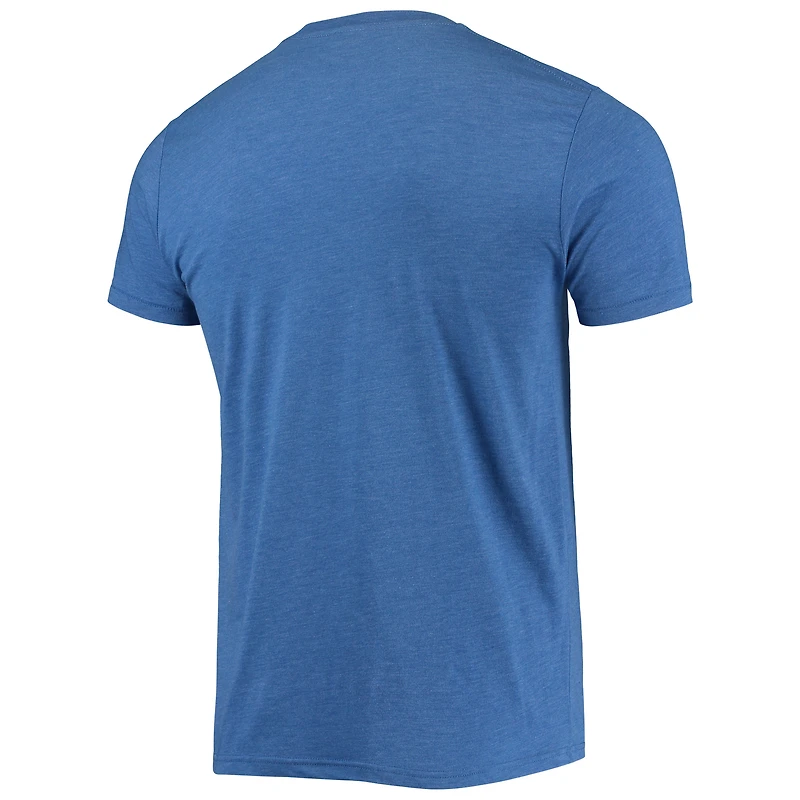 T-shirt à trois mélanges avec logo dessiné la main Homage Royal Toronto Blue Jays pour homme