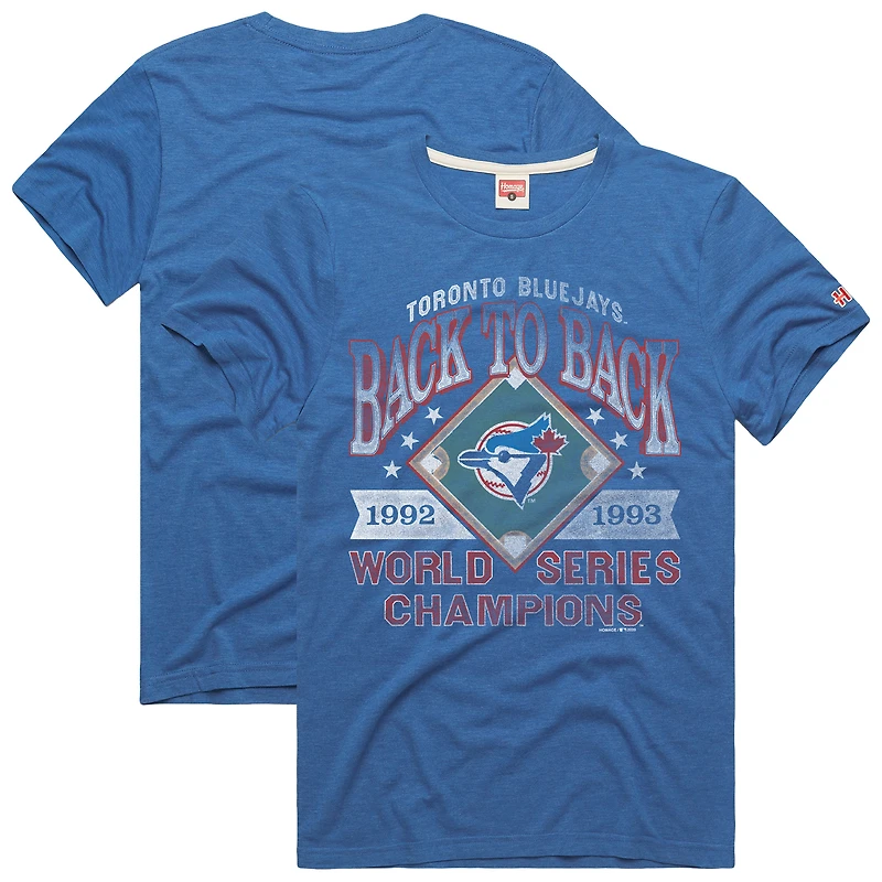 Men's Homage Royal Toronto Blue Jays Hyper Local Refresh Tri-Blend T-Shirt