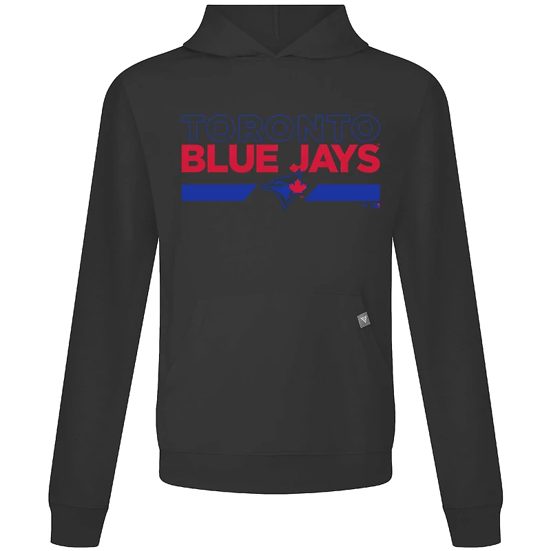 Men's Levelwear  Black Toronto Blue Jays City Connect Relay No Hitter Pullover Hoodie