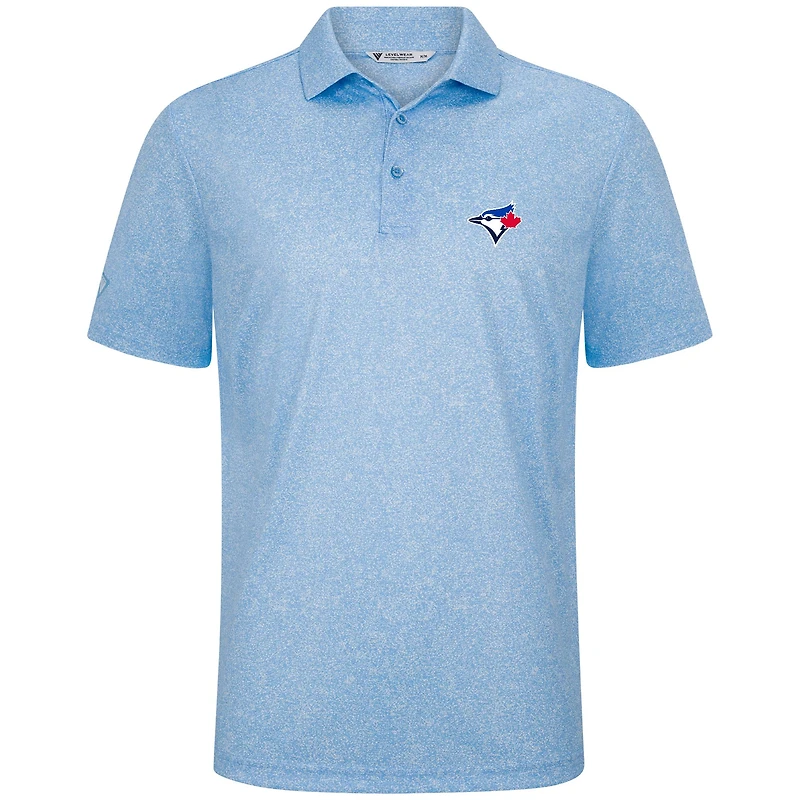 Men's Levelwear Light Blue Toronto Jays Speckle Polo