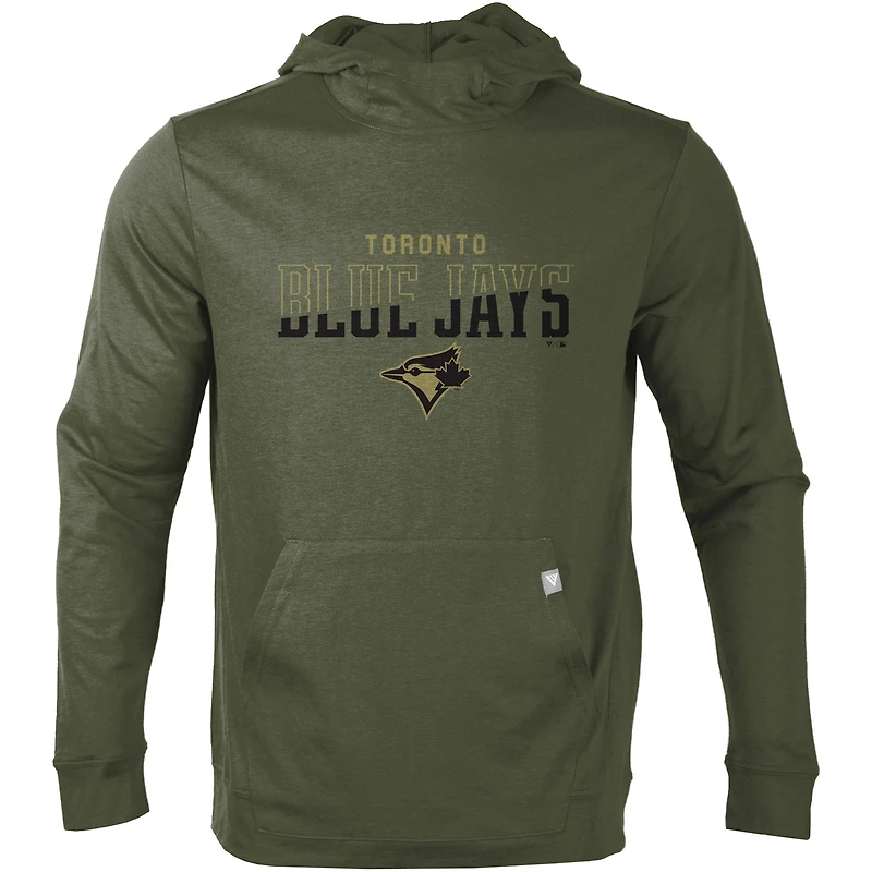Chandail à capuchon ciselé Delta des Blue Jays de Toronto Levelwear Olive pour hommes