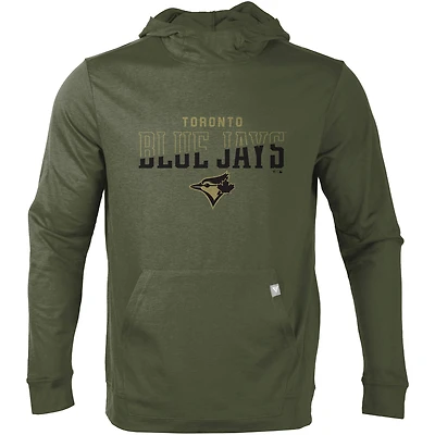 Chandail à capuchon ciselé Delta des Blue Jays de Toronto Levelwear Olive pour hommes
