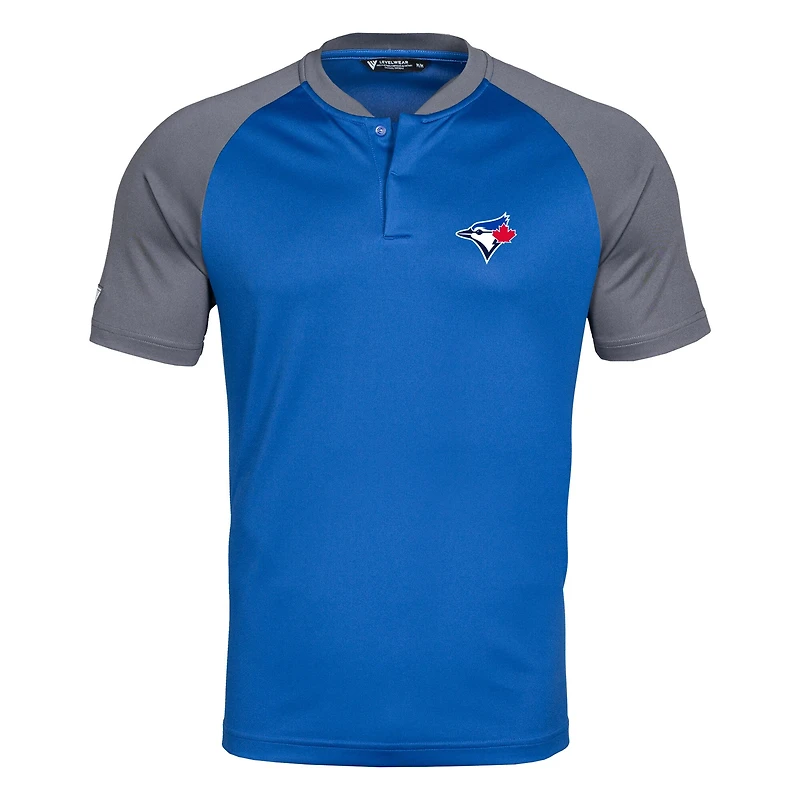 Men's Levelwear Royal/Gray Toronto Blue Jays Tracker Raglan - Polo