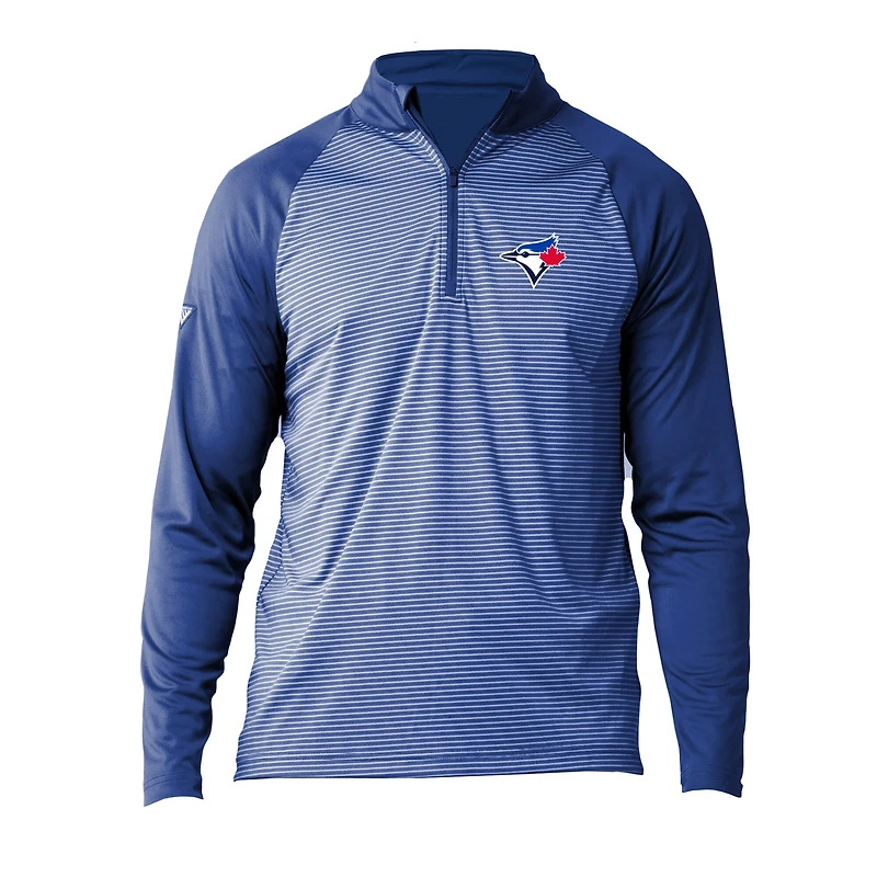 Men's Levelwear Royal Toronto Blue Jays Charter Raglan - Quarter-Zip Top
