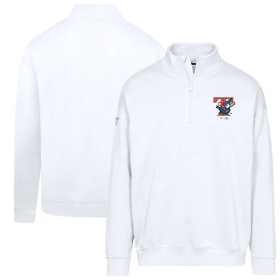 Men's Levelwear White Toronto Blue Jays Cooperstown Collection Murray Quarter-Zip Sweatshirt