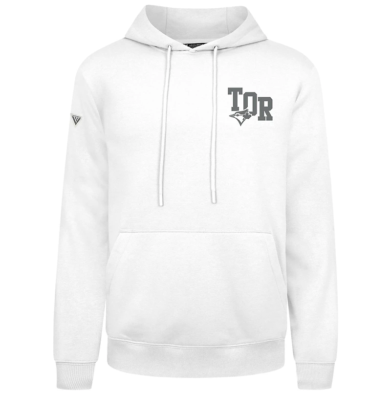Men's Levelwear White Toronto Blue Jays Podium Grain Pullover Hoodie
