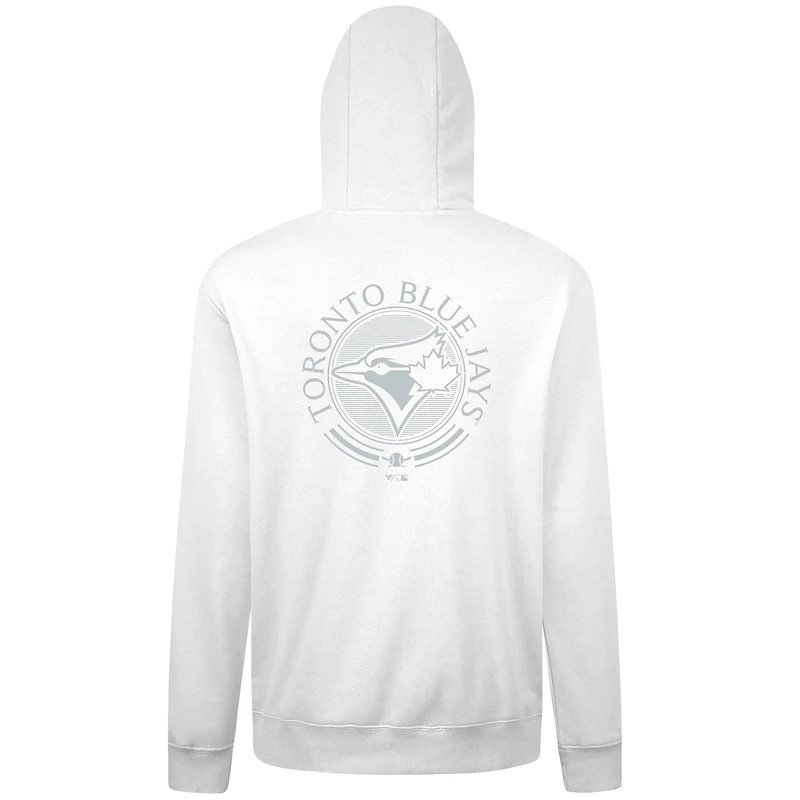 Men's Levelwear White Toronto Blue Jays Podium Grain Pullover Hoodie