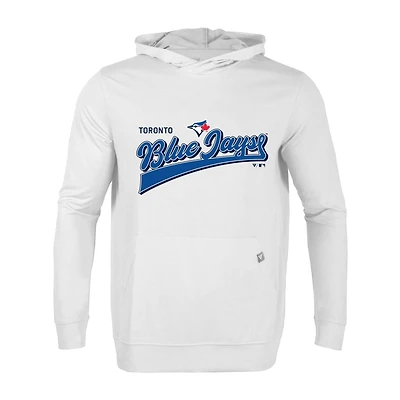 Sweat à capuche blanc Toronto Blue Jays Relay Vintage Team 2.0 pour homme Levelwear