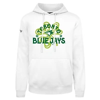 Men's Levelwear  White Toronto Blue Jays St. Patrick's Day Podium Shamrock Pullover Hoodie