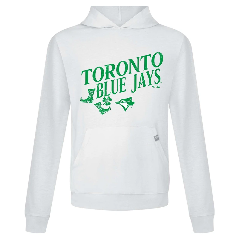 Sweat à capuche blanc pour homme avec bottes relais de la Saint-Patrick des Blue Jays Toronto Levelwear