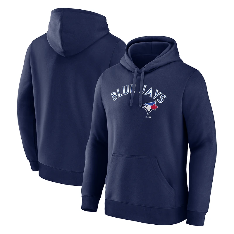 Men's Logo Athletic Navy Toronto Blue Jays Wordmark Hoodie