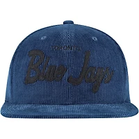 Casquette à visière ajustable en velours côtelé pour homme Mitchell & Ness Royal Toronto Blue Jays