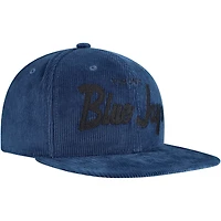 Casquette à visière ajustable en velours côtelé pour homme Mitchell & Ness Royal Toronto Blue Jays