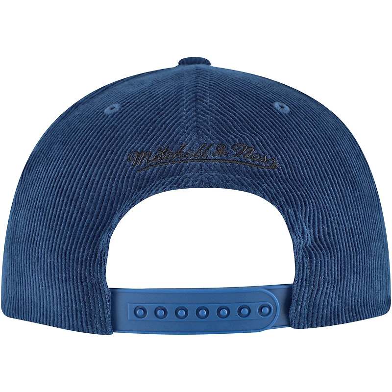 Casquette à visière ajustable en velours côtelé pour homme Mitchell & Ness Royal Toronto Blue Jays