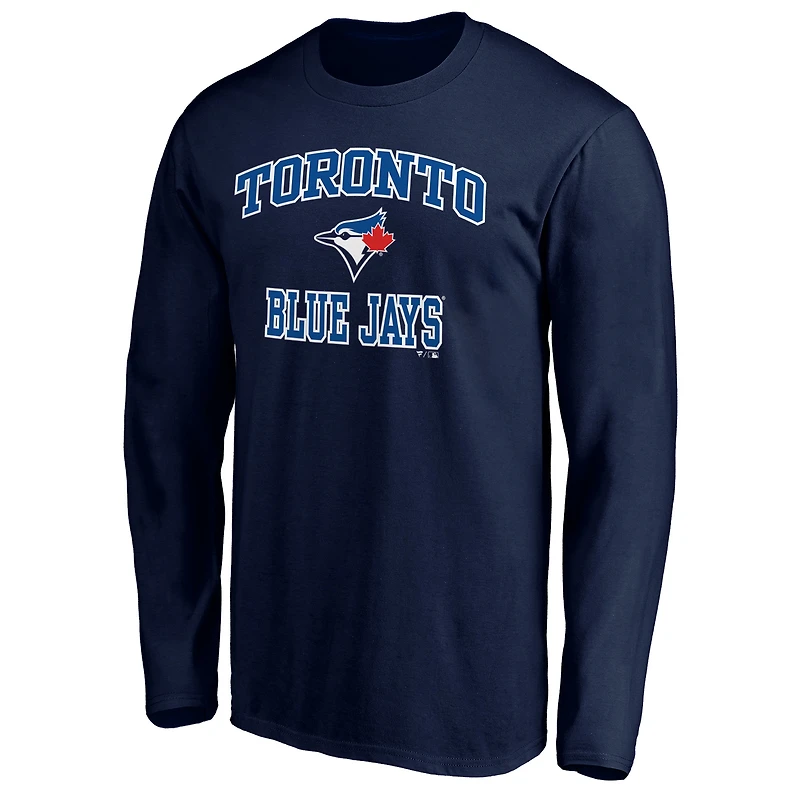 Men's  Navy Toronto Blue Jays Heart & Soul Long Sleeve T-Shirt