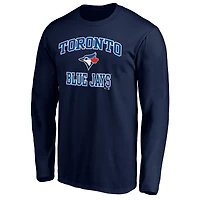 Men's  Navy Toronto Blue Jays Heart & Soul Long Sleeve T-Shirt