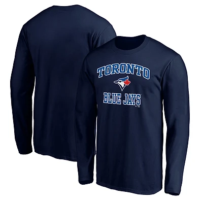 Men's  Navy Toronto Blue Jays Heart & Soul Long Sleeve T-Shirt