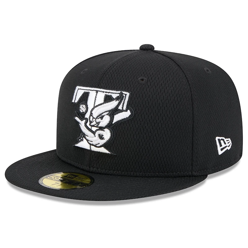 Casquette ajustée MLB Clubhouse 59FIFTY Toronto Blue Jays 2025 New Era noire pour homme