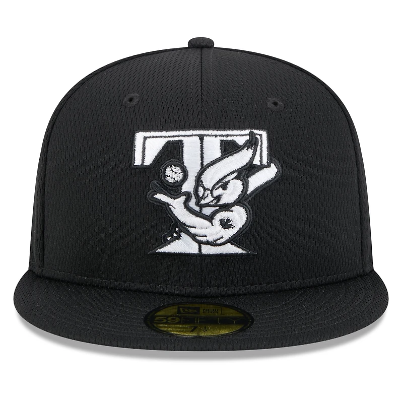 Casquette ajustée MLB Clubhouse 59FIFTY Toronto Blue Jays 2025 New Era noire pour homme