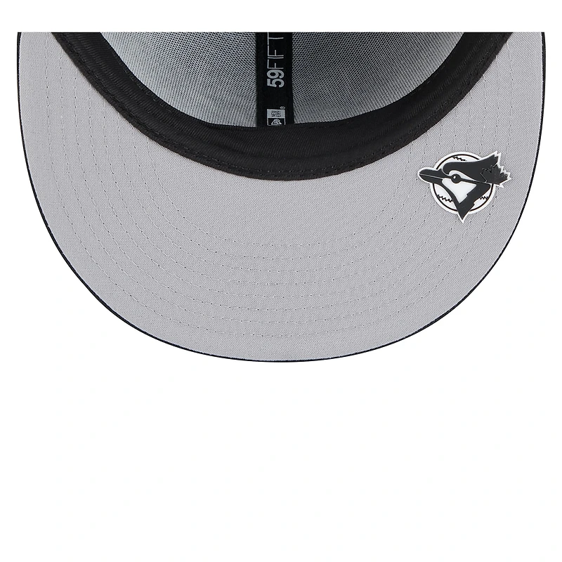 Casquette ajustée MLB Clubhouse 59FIFTY Toronto Blue Jays 2025 New Era noire pour homme