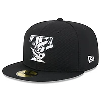 Casquette ajustée MLB Clubhouse 59FIFTY Toronto Blue Jays 2025 New Era noire pour homme