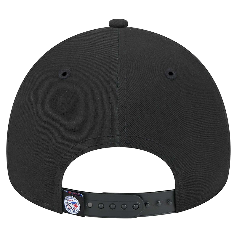 Casquette ajustable A-Frame 9FORTY Toronto Blue Jays New Era noire pour homme