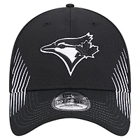 Men's New Era Black Toronto Blue Jays Active Dash Mark 39THIRTY Flex Hat