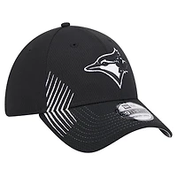 Men's New Era Black Toronto Blue Jays Active Dash Mark 39THIRTY Flex Hat