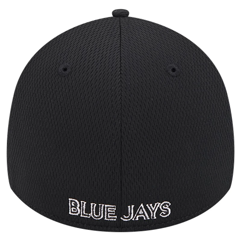 Men's New Era Black Toronto Blue Jays Active Dash Mark 39THIRTY Flex Hat