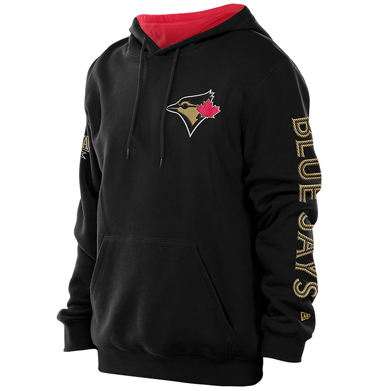Men's New Era Black Toronto Blue Jays Canada Day Pullover Hoodie