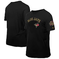 T-shirt noir New Era pour homme, motif Fête du Canada, Toronto Blue Jays