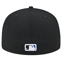 Men's New Era Black Toronto Blue Jays Checkered Undervisor 59FIFTY Fitted Hat