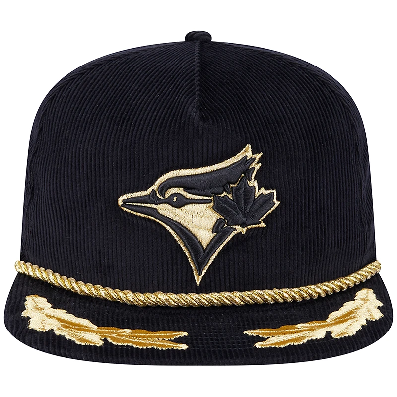 Men's New Era Black Toronto Blue Jays Corduroy Filigree Golfer Adjustable Hat
