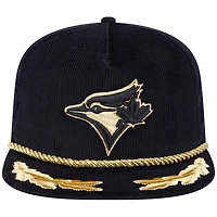 Men's New Era Black Toronto Blue Jays Corduroy Filigree Golfer Adjustable Hat