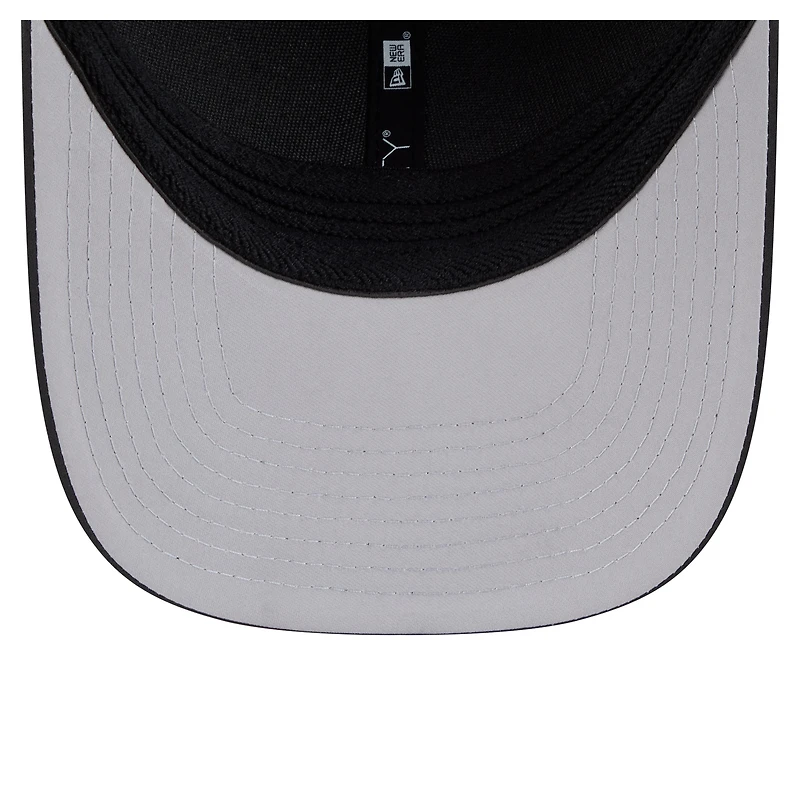 Casquette New Era noire pour homme, modèle 39THIRTY M-Crown Flex, motif métallisé des Blue Jays de Toronto