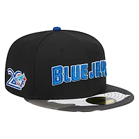 Men's New Era Black Toronto Blue Jays Metallic Camo 59FIFTY Fitted Hat