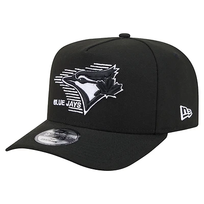 Casquette snapback New Era Motion A-Frame 9FIFTY noire pour homme, Blue Jays de Toronto