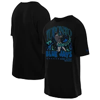 Men's New Era  Black Toronto Blue Jays Oversized Distressed Whoosh T-Shirt