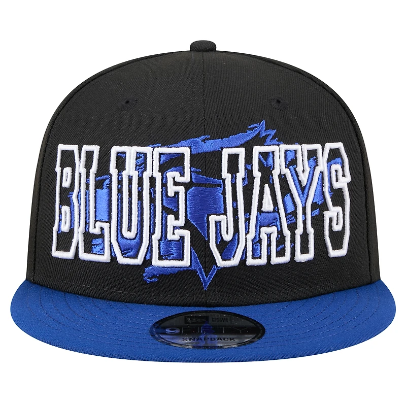 Men's New Era Black Toronto Blue Jays Splatter 9FIFTY Snapback Hat