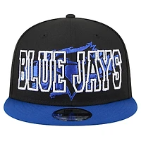 Men's New Era Black Toronto Blue Jays Splatter 9FIFTY Snapback Hat