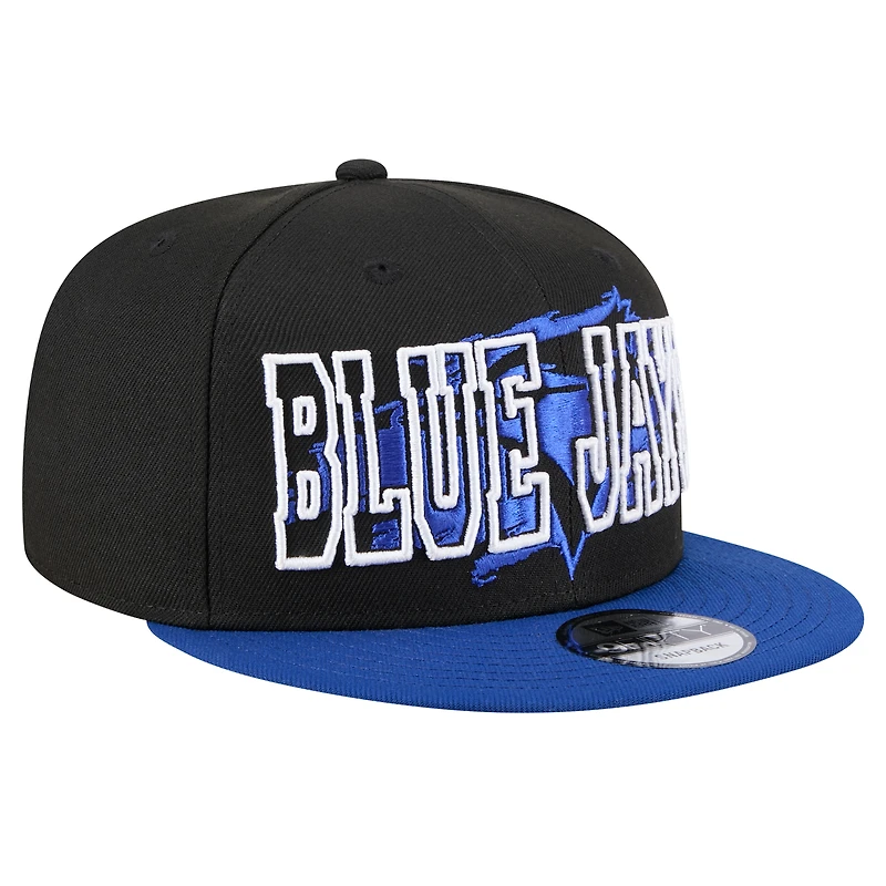 Men's New Era Black Toronto Blue Jays Splatter 9FIFTY Snapback Hat