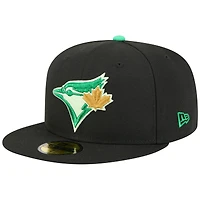 Men's New Era  Black Toronto Blue Jays St. Patrick's Day 59FIFTY Fitted Hat