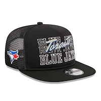Casquette Snapback 9FIFTY Trucker A-Frame Trucker New Era noire des Blue Jays de Toronto pour hommes