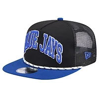 Casquette de golfeur Throwback Meshback des Blue Jays de Toronto New Era noir/royal pour hommes