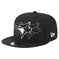 Men's New Era Black Toronto Blue Jays Tri-Hit 59FIFTY Fitted Hat
