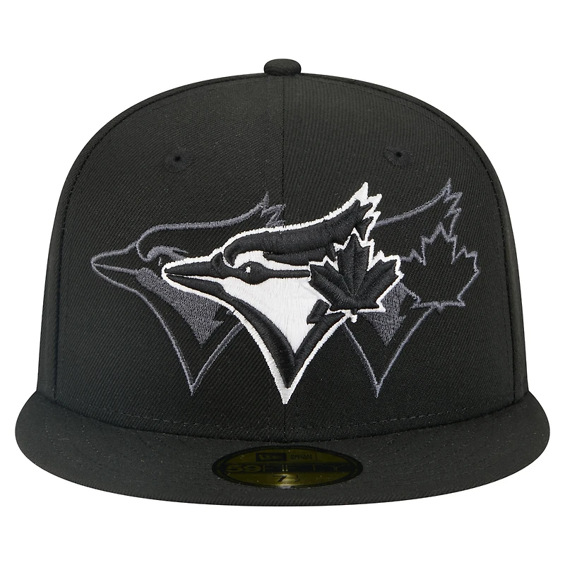 Men's New Era Black Toronto Blue Jays Tri-Hit 59FIFTY Fitted Hat