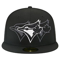 Men's New Era Black Toronto Blue Jays Tri-Hit 59FIFTY Fitted Hat