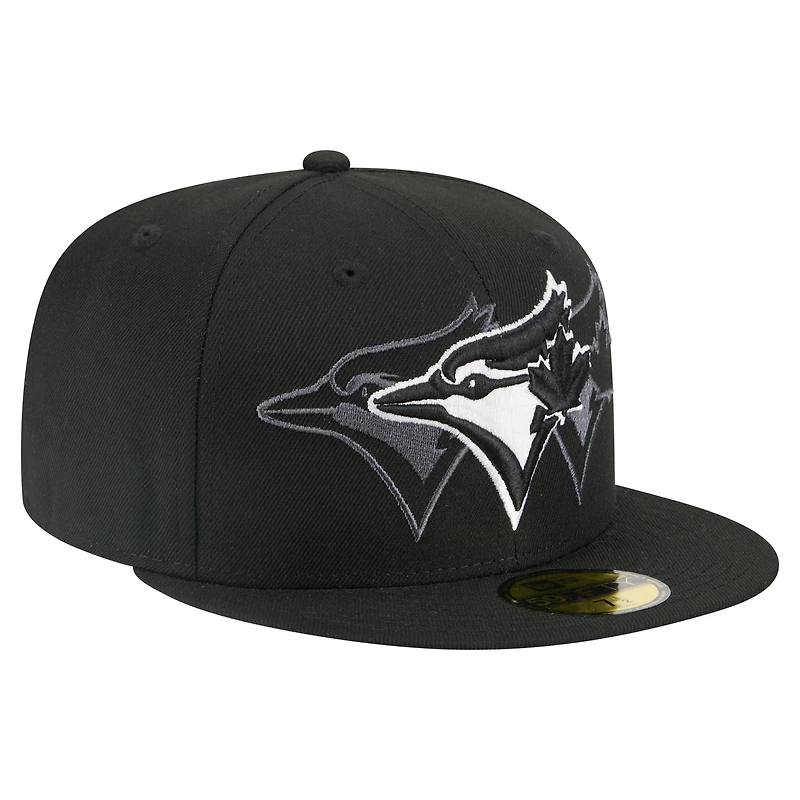 Men's New Era Black Toronto Blue Jays Tri-Hit 59FIFTY Fitted Hat
