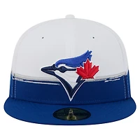 Men's New Era  Blue/White Toronto Blue Jays Paint Stroke 59FIFTY Fitted Hat